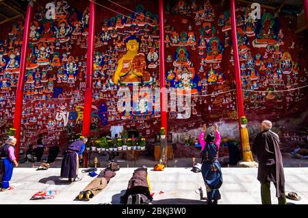 China, Zentraltibet, Ü Tsang, Lhasa, Lingkhor, oder große Zirkumambulation, Sanggyé Kutong Heiligtum Stockfoto