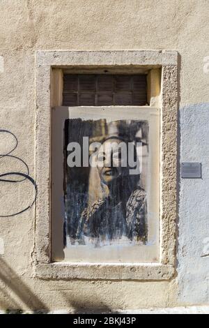 Portugal, Lissabon, Mouraria, Porträt einer Fado-Sängerin Stockfoto