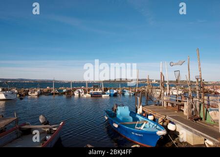 Frankreich, Herault, Sete, Point Courte Bezirk, Fischerhafen Stockfoto