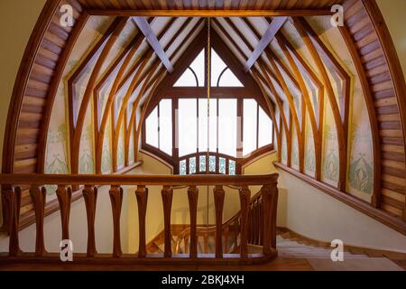 Frankreich, Meurthe et Moselle, Nancy, Villa Majorelle auch benannt Villa Jika von Architekt Henri Sauvage im Art Nouveau Ecole de Nancy (Nancy Schule) Stil, die Treppe Stockfoto