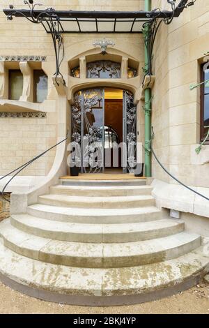 Frankreich, Meurthe et Moselle, Nancy, Villa Majorelle auch benannt Villa Jika von Architekt Henri Sauvage im Jugendstil Ecole de Nancy (Nancy Schule) Stil Stockfoto