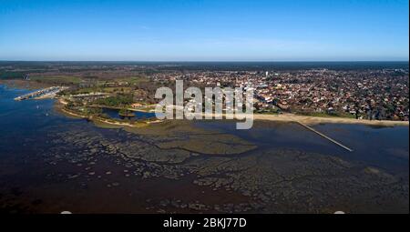 Frankreich, Gironde, Bassin d'Arcachon, Ares, der Austernhafen Stockfoto