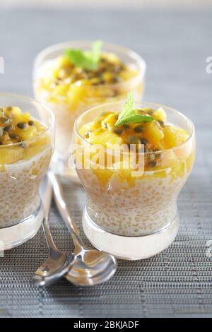 Mango Tapioka Stockfoto