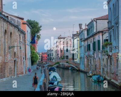 Italien, Venetien, Venedig, Listen als Weltkulturerbe der UNESCO, Cannaregio, Kanäle bei Staub Stockfoto