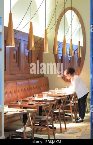 Portugal, Lissabon, Chiado, Alma Gourmet-Restaurant (2 Michelin-Sterne) von Küchenchef Henrique Sà Pessoa und in einem Lagerhaus aus dem 18. Jahrhundert installiert Stockfoto