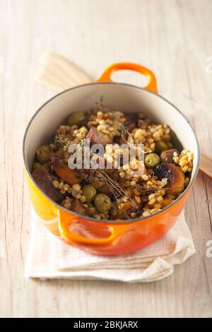 Kokotte Schweinebst Stockfoto