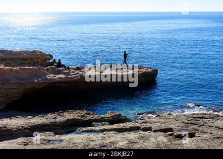 Frankreich, Bouches du Rhone, Cote Bleue, Sausset les Pins, Anse du Petit Nid Stockfoto