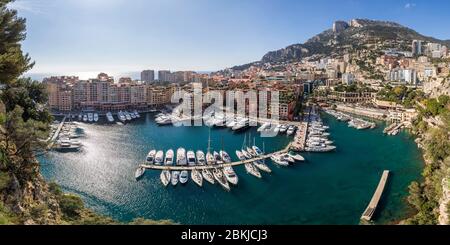 Fürstentum Monaco, Monaco, Fontvieille, Fontvieille Hafen Stockfoto