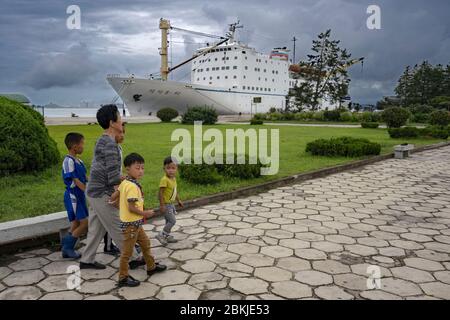 Nordkorea, Wonsan, das koreanische Meer, dieses Boot, um Nordkoreaner aus Japan zurück zu bringen Stockfoto