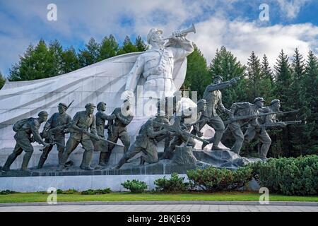 Nordkorea, Samjiyon, das Samjiyon Grand Monument Stockfoto