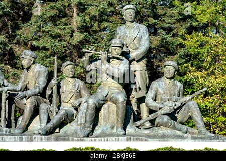 Nordkorea, Samjiyon, das Samjiyon Grand Monument Stockfoto