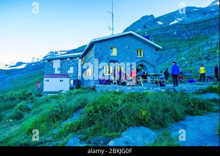 Spanien, Aragon, Comarque von Sobrarbe, Provinz Huesca, Nationalpark Ordesa und Monte Perdido, als Weltkulturerbe der UNESCO, Goriz Zuflucht Stockfoto