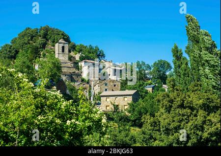 Spanien, Aragon, Comarque de Sobrarbe, Provinz Huesca, Puertolas Stockfoto