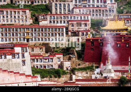 China, Zentraltibet, Ü Tsang, Dagzé County, Ganden Kloster Stockfoto