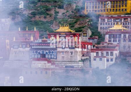 China, Zentraltibet, Ü Tsang, Dagzé County, Ganden Kloster Stockfoto