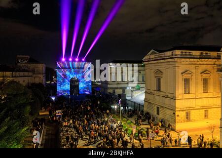 Frankreich, Herault, Montpellier, La Promenade du Peyrou, Coeur de Ville in Licht 2018 Stockfoto