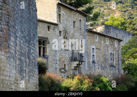 Frankreich, Vaucluse, regionaler Naturpark Luberon, Oppede le Vieux, mittelalterliches Haus namens Gabrielli Stockfoto