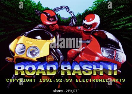 Road Rash II 2 - Sega Genesis Mega Drive - nur zur redaktionellen Verwendung Stockfoto