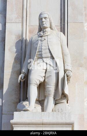 Arco da Rua Augusta, Praca do Comercio, Lissabon, Portugal, Europa Stockfoto