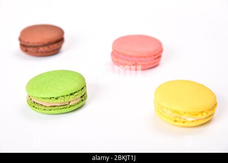 Bunte Leckere Makronen-Cookies Stockfoto