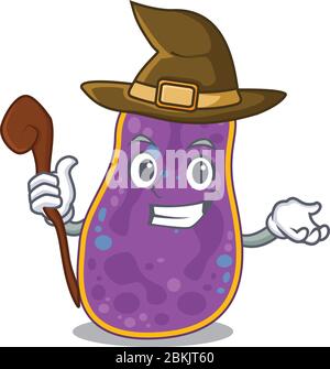 Shigella sp. Bakterien hinterhältig und knifflige Hexe Cartoon-Charakter Stock Vektor