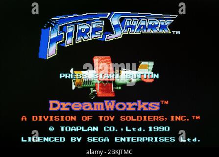 Fire Shark - Sega Genesis Mega Drive - nur zur redaktionellen Verwendung Stockfoto