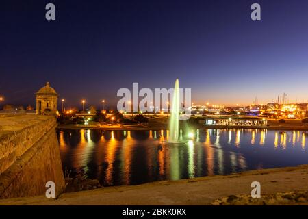 Brunnen in Parc de la Mar, Palma de Mallorca, Balearen, Spanien Stockfoto