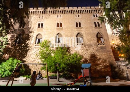 Königspalast von La Almudaina, Palma de Mallorca, Balearen, Spanien Stockfoto