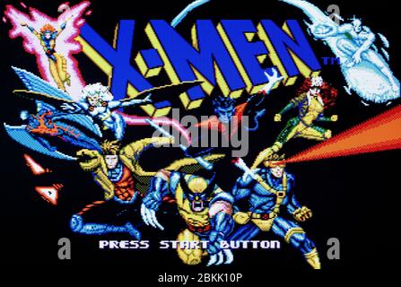 X-Men - Sega Genesis Mega Drive - nur redaktionelle Verwendung Stockfoto