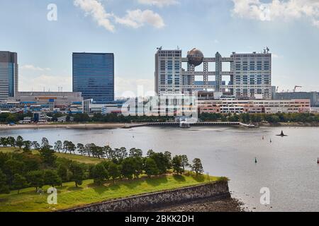 Fuji TV Gebäude in Odaiba, Tokyo, Japan Stockfoto