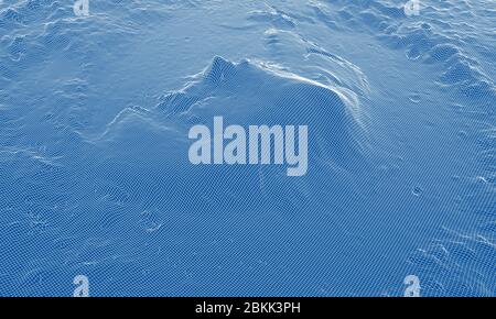 Abstrakte 3D-Drahtmodelllandschaft. Blaupause Stock Vektor