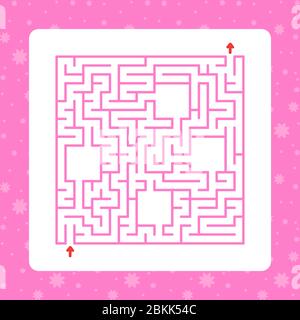 Abstact Labyrinth. Spiel für Kinder. Puzzle für Kinder. Irrgarten Rätsel. Finden Sie den richtigen Weg. Abbildung des Farbvektors. Stock Vektor