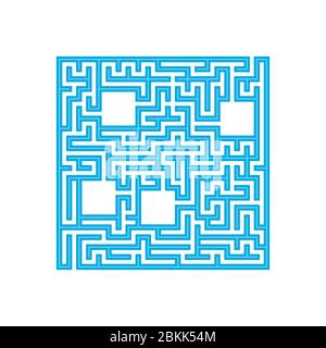 Abstact Labyrinth. Spiel für Kinder. Puzzle für Kinder. Irrgarten Rätsel. Finden Sie den richtigen Weg. Abbildung des Farbvektors. Stock Vektor