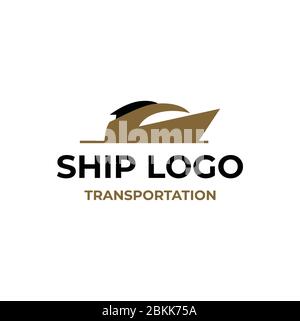 Einfaches Boot Logo Design Inspiration Stock Vektor