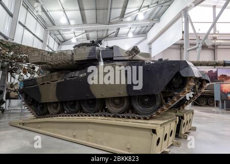 Bovington.Dorset.Vereinigtes Königreich.9. Februar 2020.EIN Häuptlingstanzer ist im Tank Museum ausgestellt Stockfoto