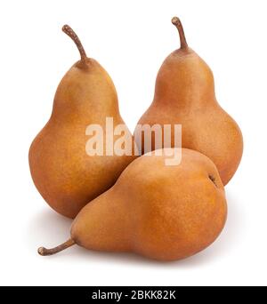 Braune Birne Pfad auf weiß isoliert Stockfoto