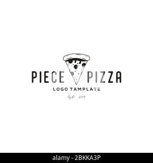 Retro Vintage Pizza / Pizzeria Logo Design Stock Vektor