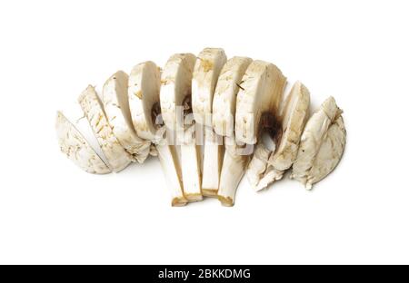 Champignon-Champignon auf weißem Hintergrund isoliert Stockfoto