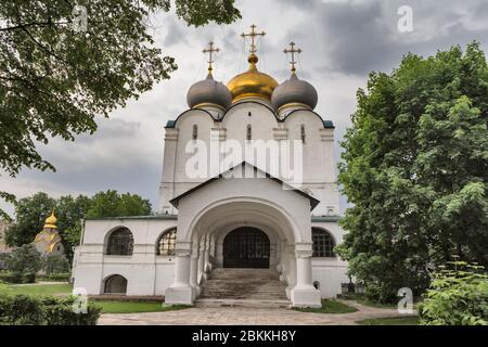 Kathedrale unserer Lieben Frau von Smolensk, Smolenski Kathedrale, 1560er Jahre, Nowodewitschy Kloster, Moskau, Russland Stockfoto