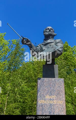 Denkmal des Malers Ivan Aivazovsky (1817-1900), Kronstadt, Sankt Petersburg, Russland Stockfoto