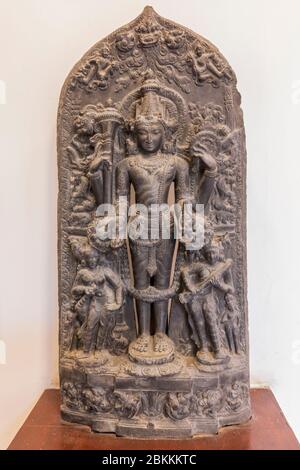 Vishnu, Skulptur aus dem 11. Jahrhundert, Museum, Delhi, Indien Stockfoto