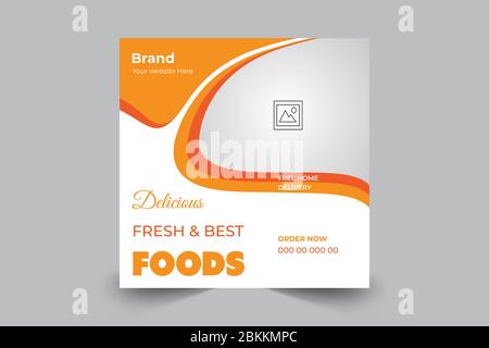 Food Banner Vorlage für Restaurant Geschäft Stock Vektor