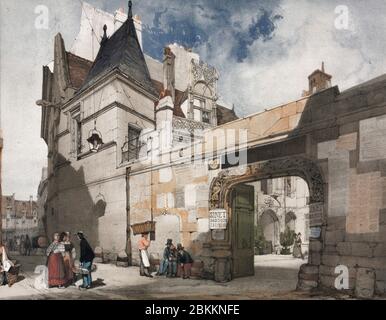 Hotel de Cluny, Paris, Frankreich, um 1839 Stockfoto