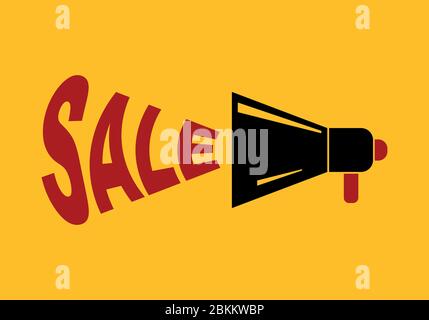Verkauf Vektor Wort Konzept Banner Illustration Stock Vektor