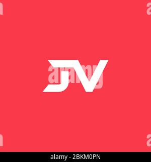 Abstraktes JV Logo. Buchstaben JV Logo Design. Sauber und modern Stil. Vektor Logo Illustration Stock Vektor