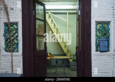 Gemeinsames Leben Gemeinschaft Lebensräume Höfe Häuser Hakka Wohndorf Stadt Stadthäuser in New Territories Hong Kong Stockfoto