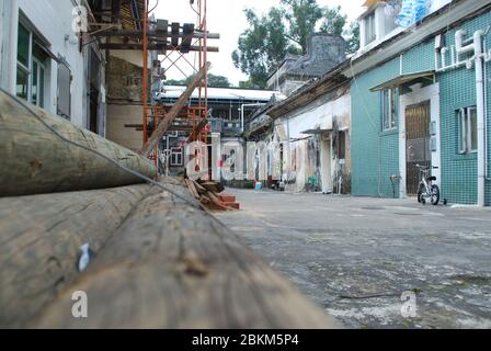 Gemeinsames Leben Gemeinschaft Lebensräume Höfe Häuser Hakka Wohndorf Stadt Stadthäuser in New Territories Hong Kong Stockfoto