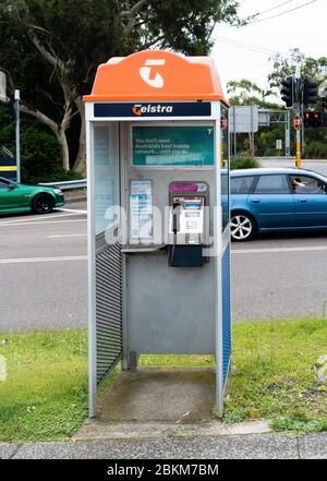 Ein Telstra Telefonkasten in New South Wales Stockfoto