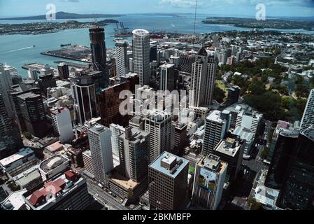 Luftaufnahme von auckland vom Sky Tower Stockfoto