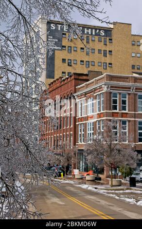 Knoxville USA - 17. Februar 2015 - Downtown Knoxville nach Eissturm Stockfoto